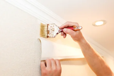 Pose de papier peint à Veauche — revêtements muraux et toiles de verre
